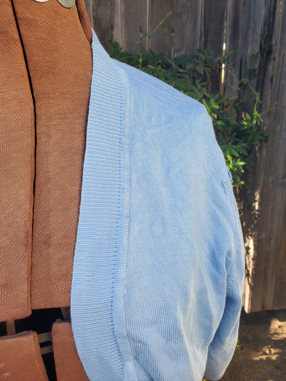 Classic Light Blue Cropped Open-Front Cardigan - Picture 2 of 8